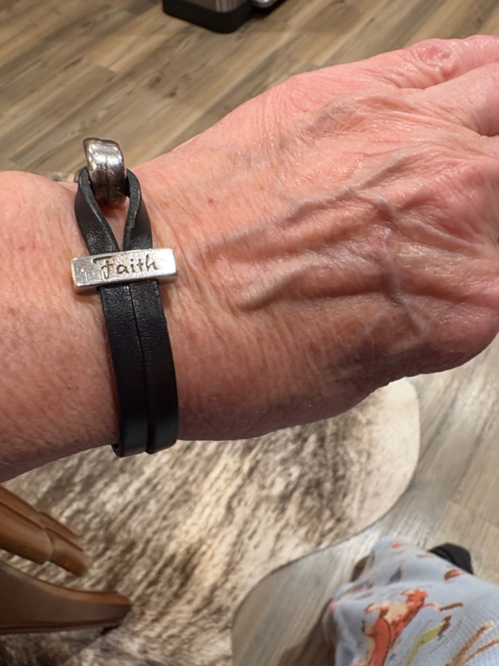 leather faith bracelet